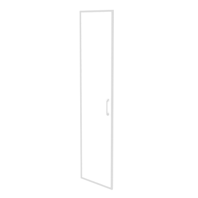Дверь стекло в раме высокая левая O.SR-1(L) white